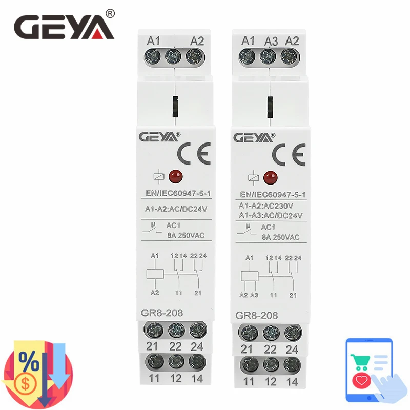 GEYA GR8-208 Вспомогательное р – обзор и цена Shelly Relay Module
