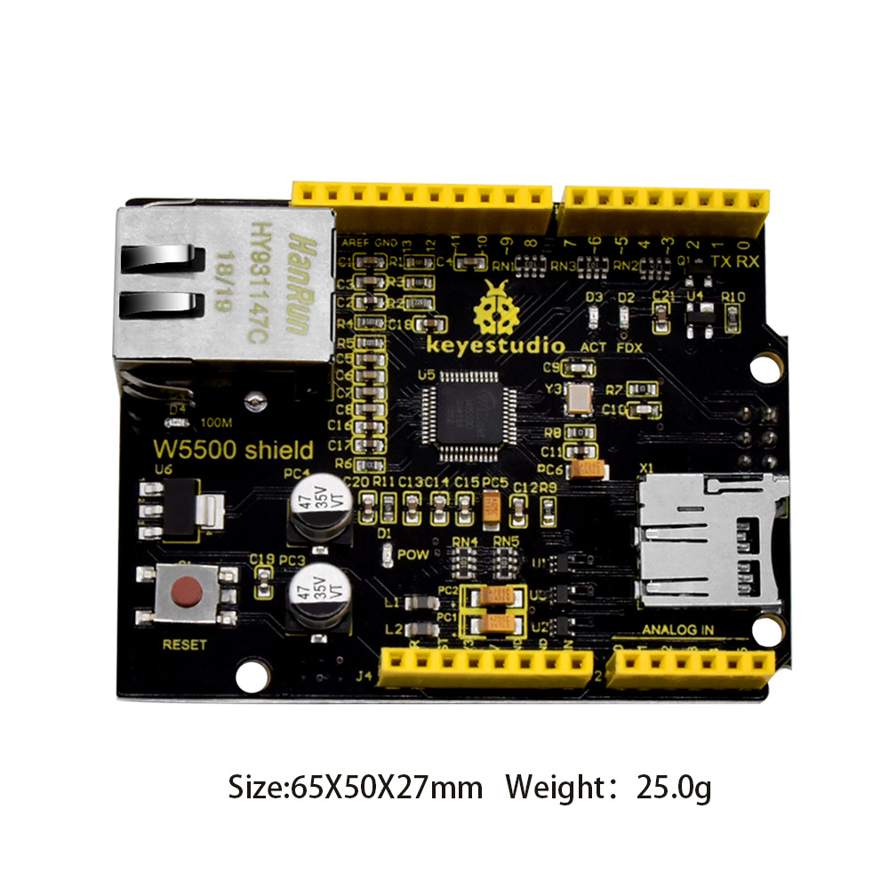 Плата расширения управления Et – обзор и цена Ethernet Module W5500