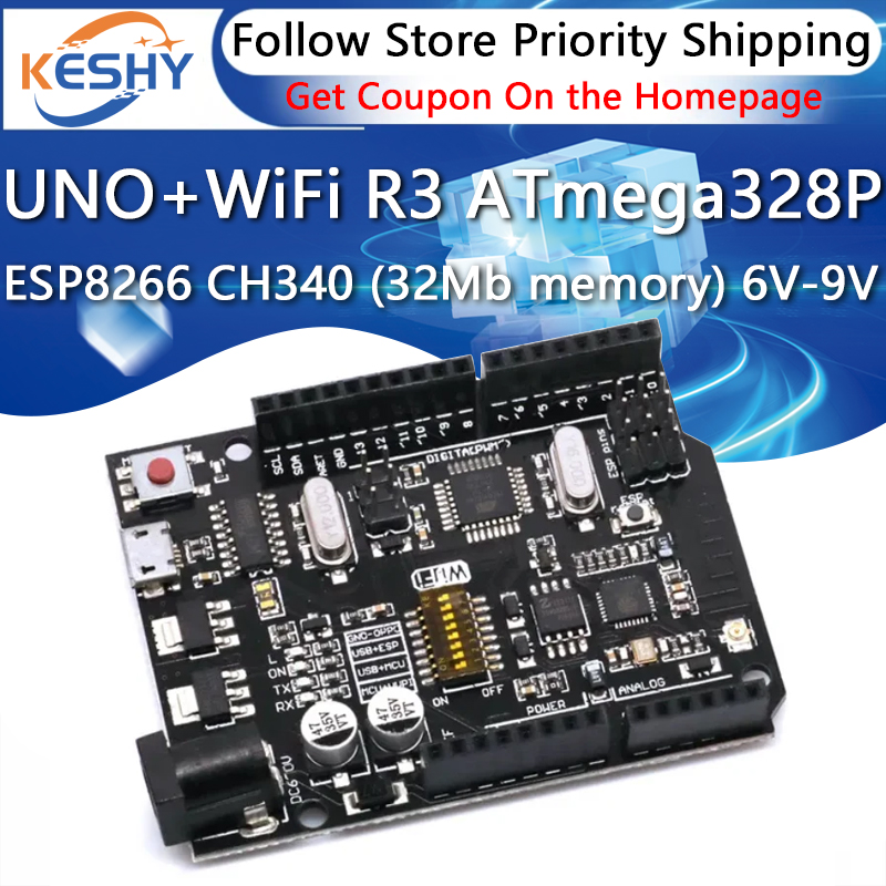 UNO + Wi-Fi R3 ATmega328P + ES – обзор и цена Esp8266 Nodemcu Board