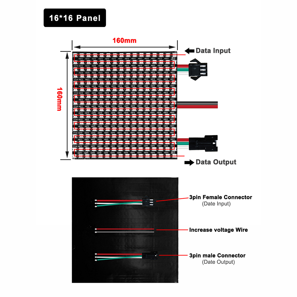DC5V WS2812B 5050 RGB SMD Гибк – обзор и цена Rgb Led Matrix 8X8