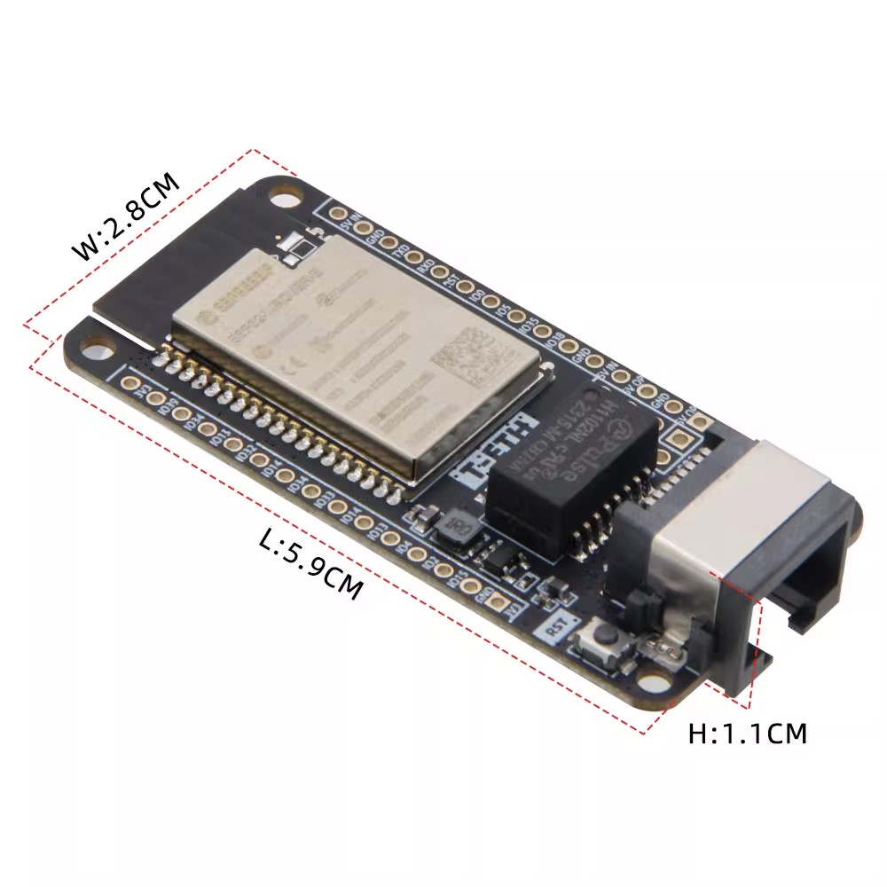 Плата разработчика LILYGO T‑ET – обзор и цена Ethernet Module W5500